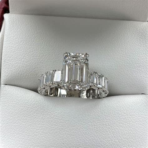 Emerald Cut Lab Grown Diamond GIA Certified 3.09ct D-VS1 Engagement