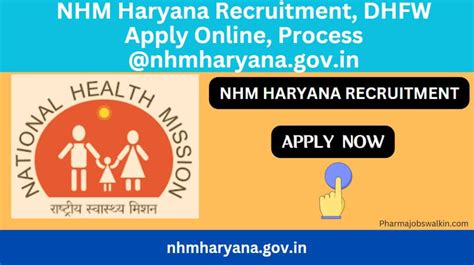 NHM Haryana Recruitment 2023 DHFWS Apply Online Process Nhmharyana