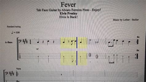 Fever Elvis Presley Cool Bass Riff Enjoy Tabfaceguitar Youtube