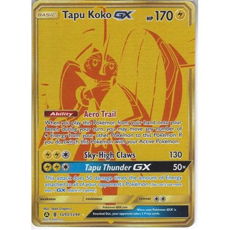 Pokemon Trading Card Game Sv Sv Tapu Koko Gx Secret Rare Hidden