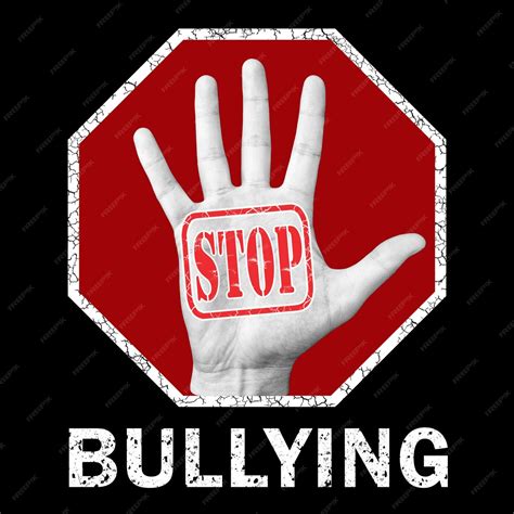 Premium Photo | Stop bullying conceptual illustration. open hand with ...