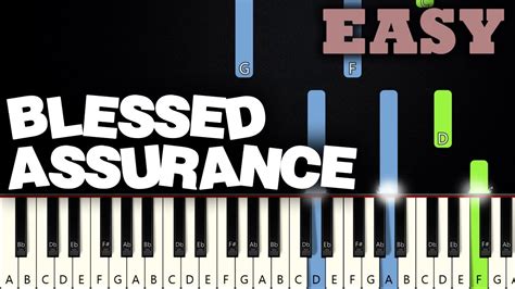 Blessed Assurance Easy Piano Tutorial Sheet Music Youtube