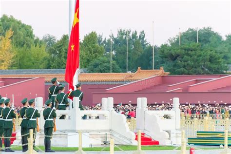 The Flag Raising Troops Carried The Red And White Flag The Indonesian