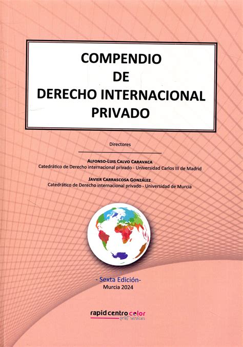 Librería Dykinson Compendio de derecho internacional privado Calvo