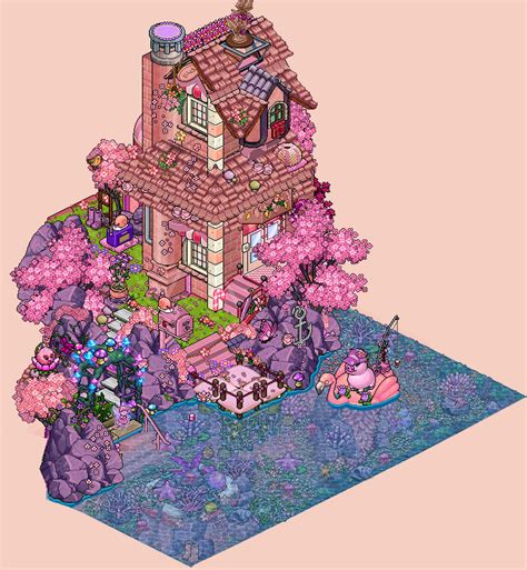 Pink Habbo House By Disclored On Deviantart