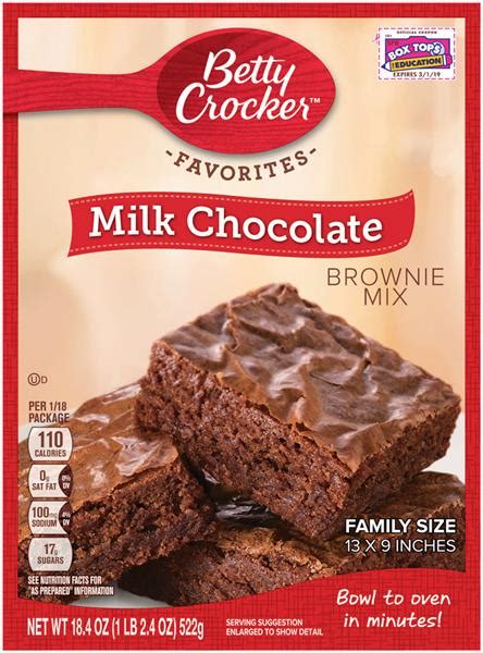 Betty Crocker Milk Chocolate Baking Brownies make for a great treat ...