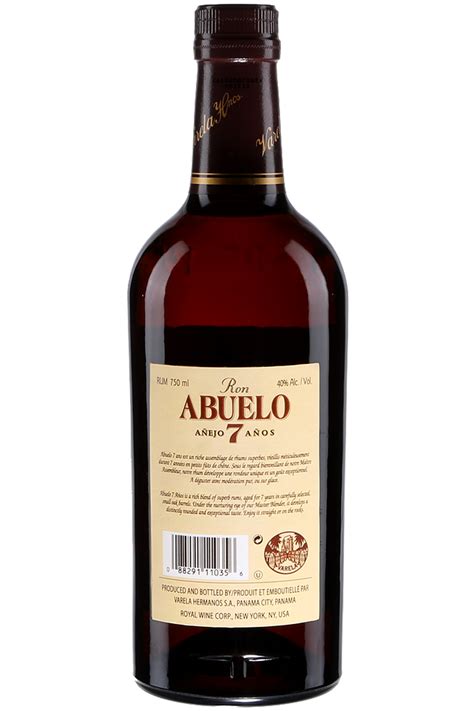 Ron Abuelo Anejo 7 Years Fiche Produit Saqcom