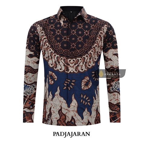 Jual Batik Arkanza Motif Padjajaran Kemeja Baju Batik Pria Lengan