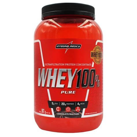 Whey 100 Pure Sabor Chocolate Maltado 907g Integralmedica