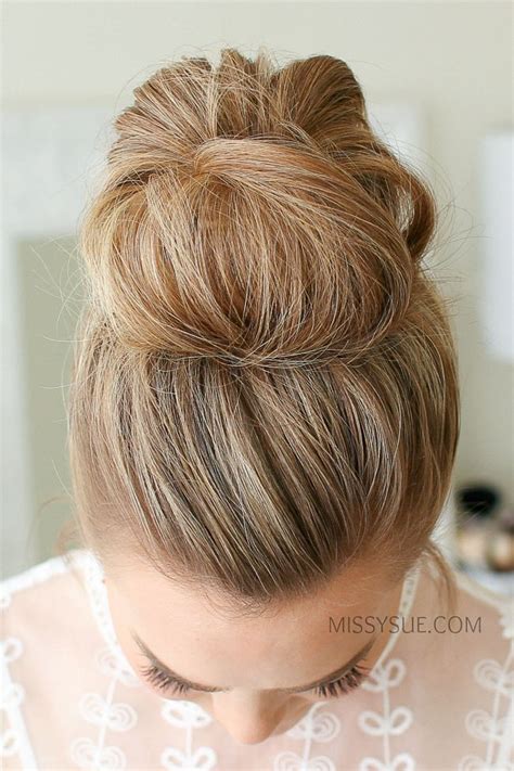 2 Easy Messy Buns MISSY SUE Elegant Hairstyles Bun Hairstyles