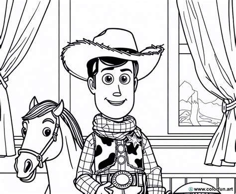 Coloriage De Woody Dans Toy Story T L Charger Ou Imprimer Gratuitement