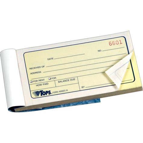 Tops Carbonless Money Receipt Books Partcarbonless Copy X