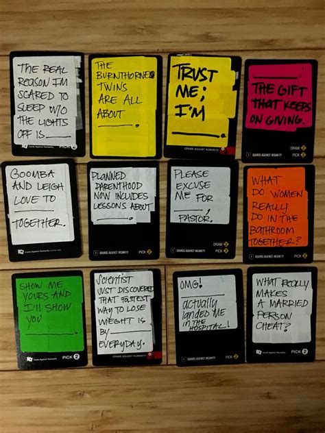 Diy Your Own Cards Against Humanity Or Awesome And Hilarious Ideas For