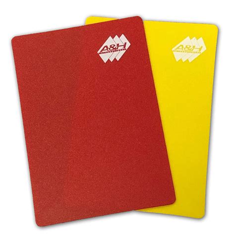 Aandh Red And Yellow Card Set With Premier League Design