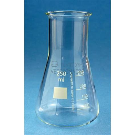 Erlenmeyer Verre Boro Col Large Gradue Ml