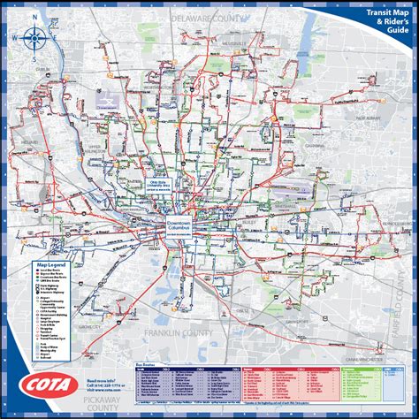 Central Ohio Transit Authority System Map on Behance