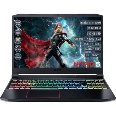 Acer Nitro AN515 57 Intel Core I5 11400H 16 GB 512 GB SSD RTX 3050Ti