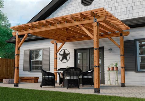 OZCO Project 324 12 X16 Pergola With 8x8 Ironwood Column Caps