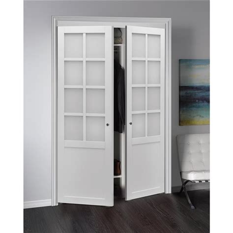 Renin Provincial In X In Bright White Mdf Pivot Closet Door With