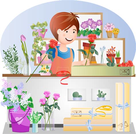 Download Florist, Flowers, Beautiful Flowers. Royalty-Free Vector ...