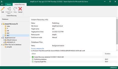 Step Finalize Instant Recovery Session Veeam Backup Explorers Guide