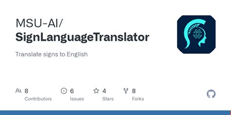 Github Msu Ai Signlanguagetranslator Translate Signs To English