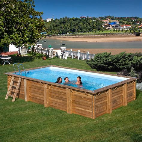 Piscina De Madera Gre Sunbay Evora Rectangular X X Poolaria