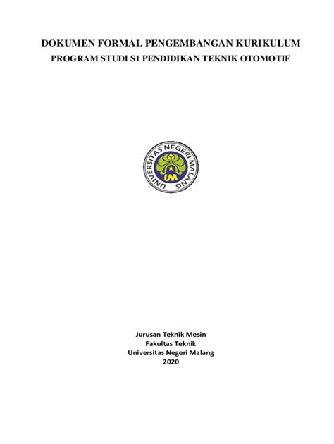 Fillable Online Dokumen Formal Pengembangan Kurikulum Fax Email Print