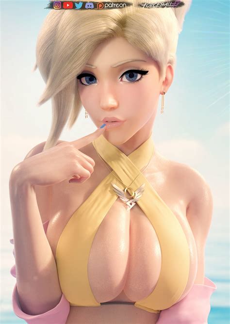 Mercy Mercy Overwatch Boobs Big Boobs Lingerie Sexy Lingerie Big Tits Ass Nipples Sexy Horny