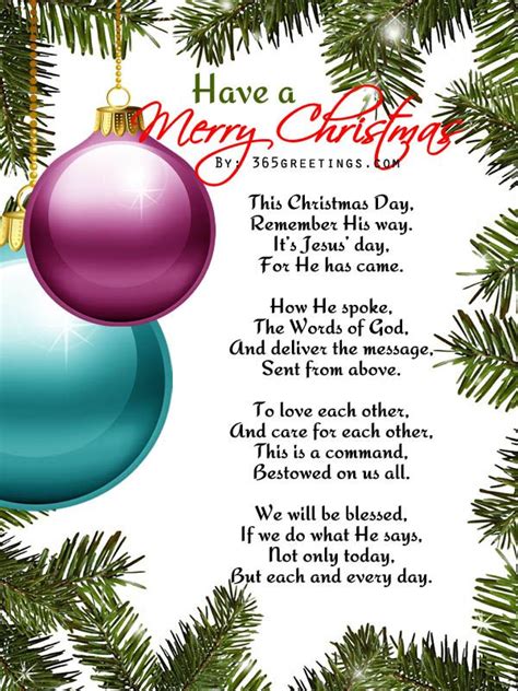 Free Christmas Poems To Print