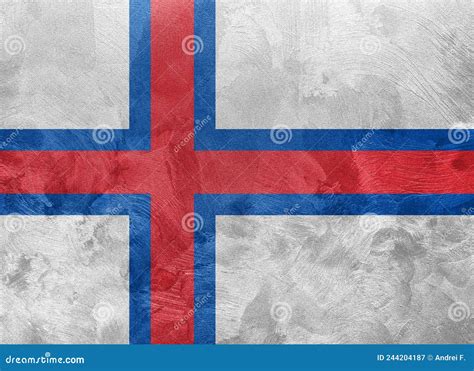 Foto Texturada De La Bandera De Las Islas Faroe Stock De Ilustraci N