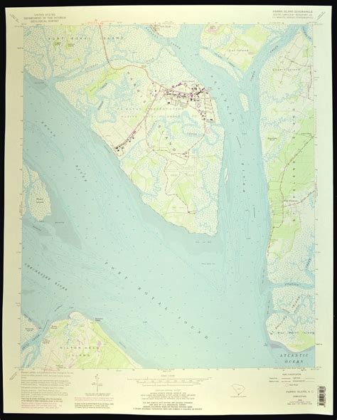 Parris Island Island Map Of Marine Corps Recruit Depot South Etsy