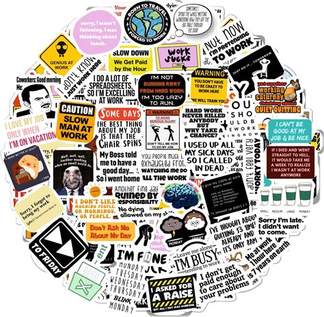 Amazon BulbaCraft 100Pcs Funny Work Stickers For Adults Stickers