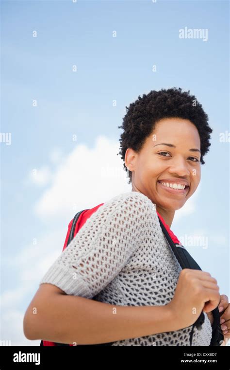 Smiling African American Woman Stock Photo Alamy