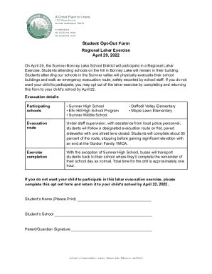 Fillable Online Opt Out Form Lahar Drill April 2022 Docx Fax Email