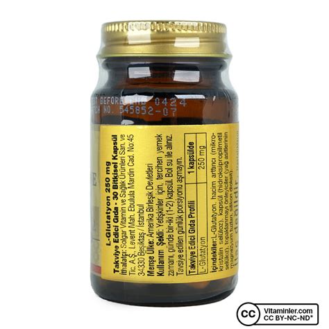 Solgar Reduced L Glutathione Mg Kaps L Vitaminler