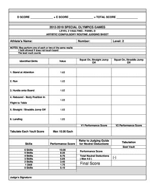 Fillable Online Media Specialolympics Final Score Special Olympics