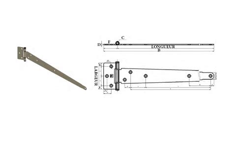 Penture Anglaise Forte Axe Composite Quincaillerie