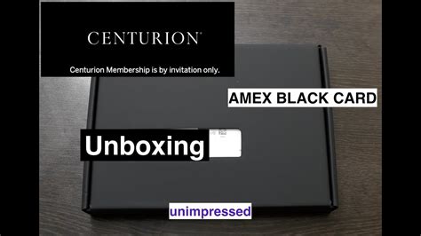 American Express Centurion Card Unboxing Amex Black Card First