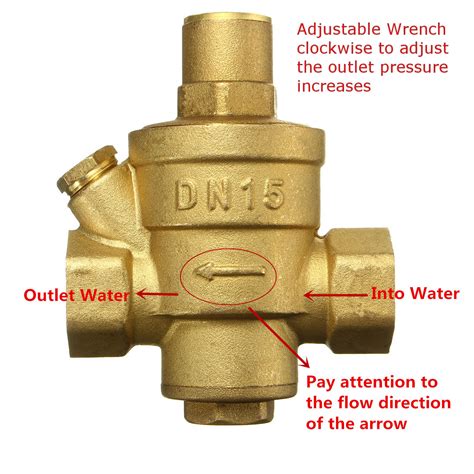 Adjustable DN15 Bspp Brass Water Pressure Reducing Valve With Gauge