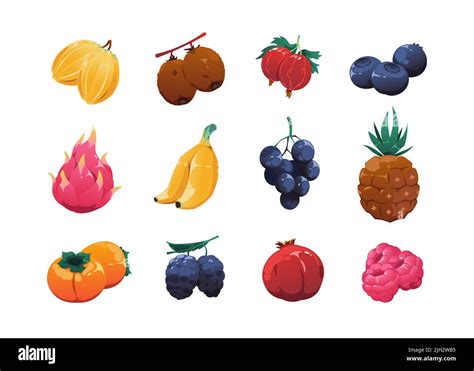 Cartoon Fruits Collection Highly Detailed D Game Asset With Sweet