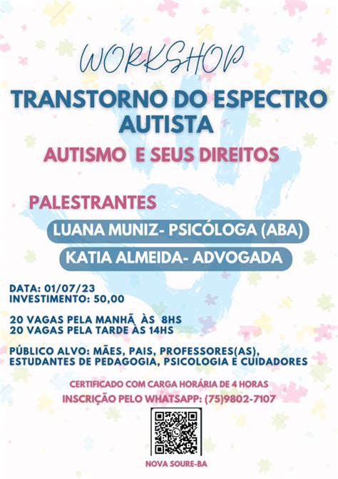 Workshop Transtorno Do Espectro Autista Em Nova Soure Sympla