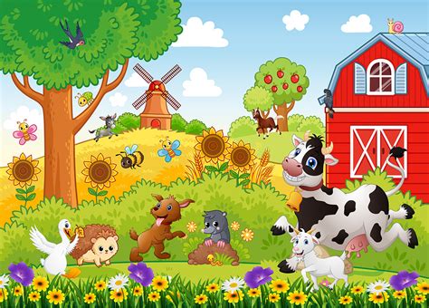 Fun On The Farm Wall Mural