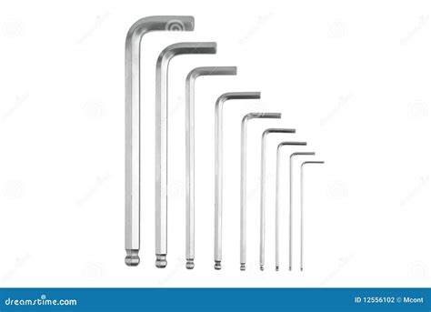 Set Of Hexagon Tools Stock Photo Image Of Metal Isolated 12556102