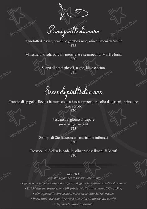 Menu Da Il Clandestino Ristorante Stresa