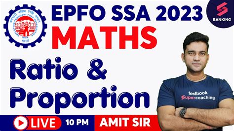 EPFO SSA Maths Classes 2023 Maths Ratio And Proportion Important