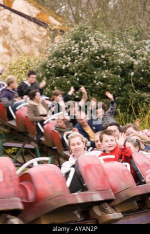 Funfair rides Pleasurewood Hills Suffolk England Stock Photo - Alamy