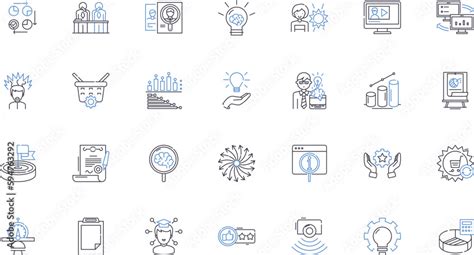 Vetor De Creativity And Innovation Line Icons Collection Inventive