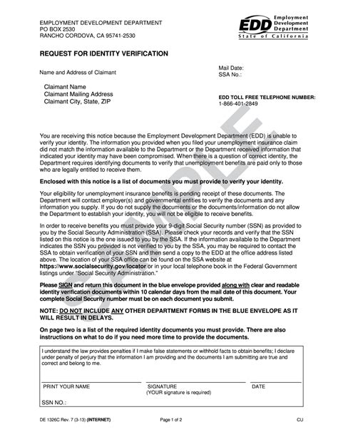 Create Fillable Edd Identity Verification Form And Keep Things Organized