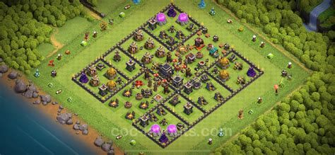 Trophy Defense Base Th9 With Link Clash Of Clans 2024 Town Hall